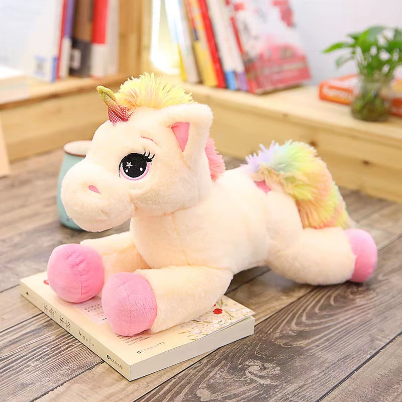 40Cm 60Cm 80Cm Rainbow Unicorn Plush Toys Kawaii Kids Toys Stuffed Cartoon Animal Baby Doll Children Christmas Birthday Gift