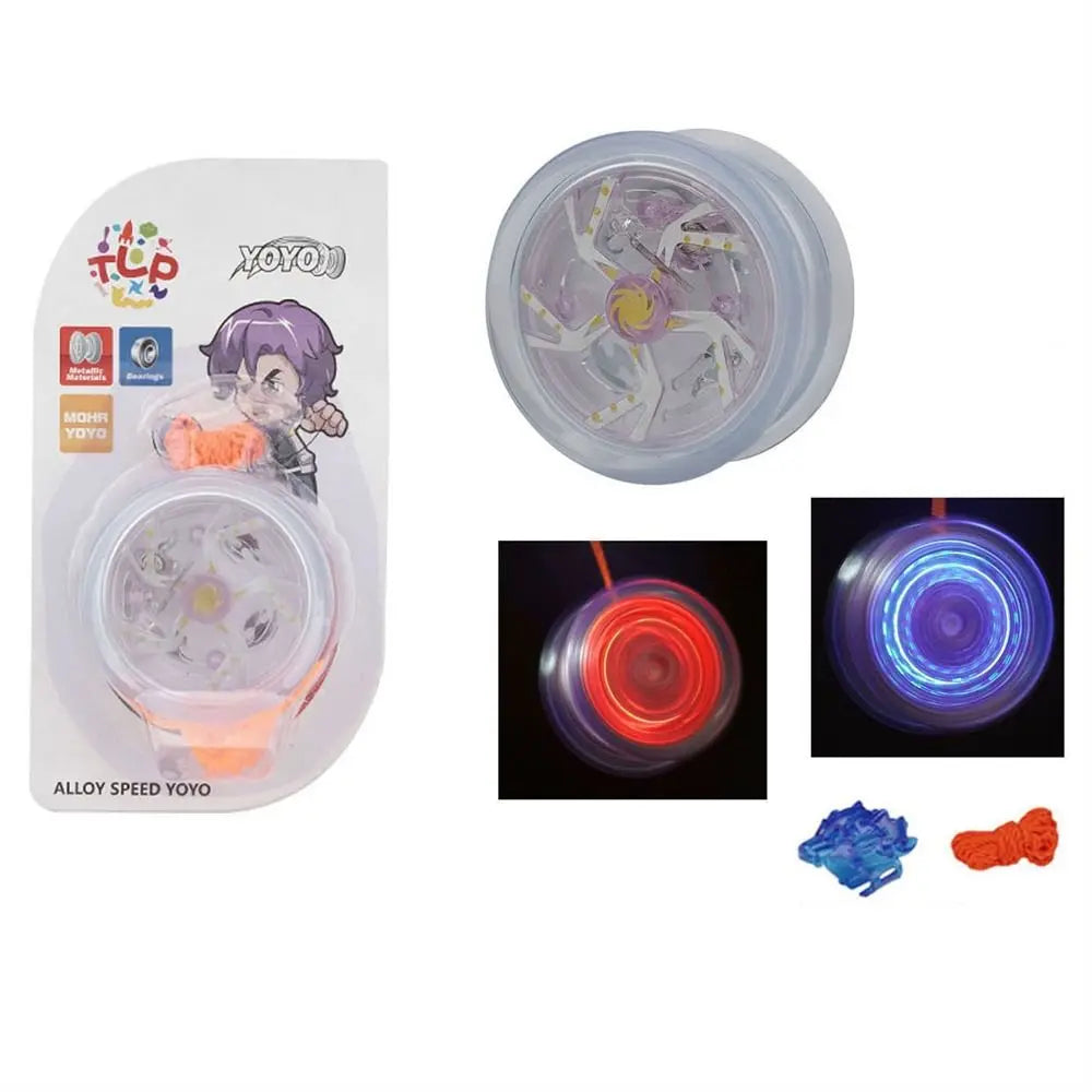 Professional Magic Yoyo Aluminum Metal Boy Toys High Speed Bearings Special Props Luminous Yoyo Adult Interesting Toy Gift 1Pc