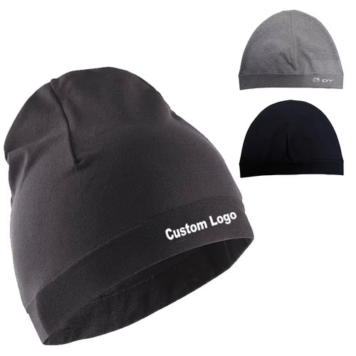 Custom Printed Skull Beanie with Satin Lining for Cycling and Mountaineering