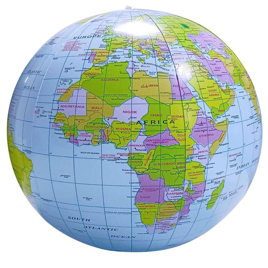 30Cm Inflatable Globe Children'S Toys Home Decorations Geography Teaching Props Pvc Earth Balloon Water Pool Kids Toys Ball