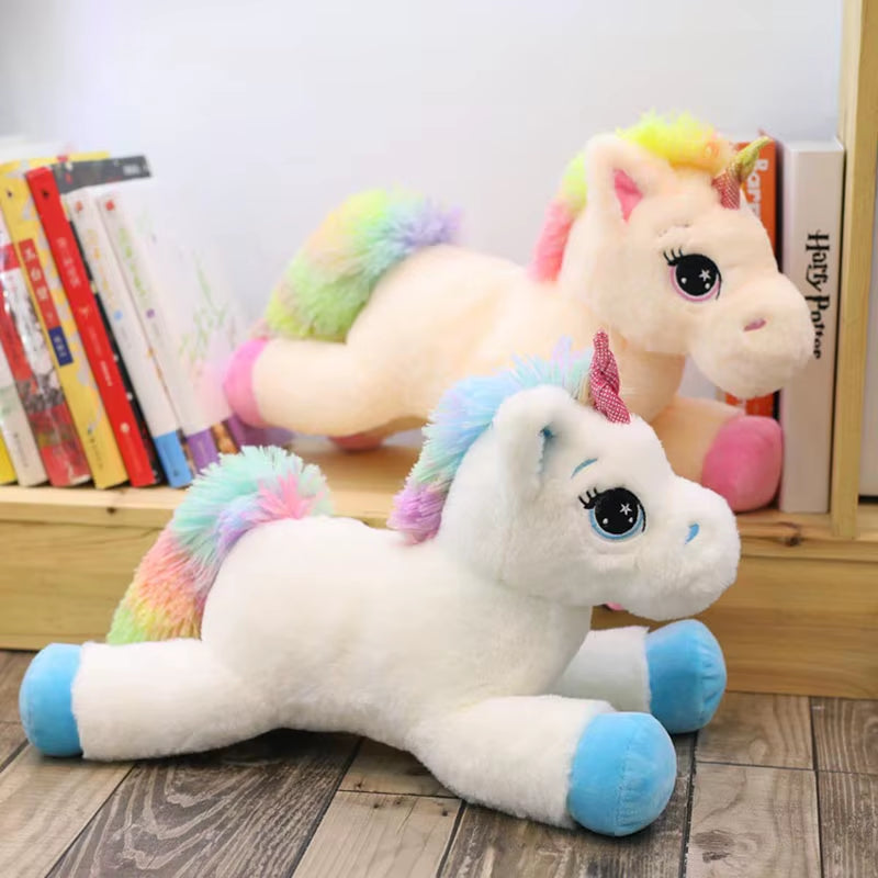 40Cm 60Cm 80Cm Rainbow Unicorn Plush Toys Kawaii Kids Toys Stuffed Cartoon Animal Baby Doll Children Christmas Birthday Gift