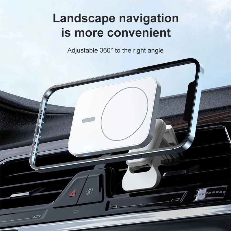 Magnetic Wireless Charger Car Air Vent Stand Phone Holder 15W Magnet Car Fast Charging Station for Iphone 12 13 14 Pro Max Mini