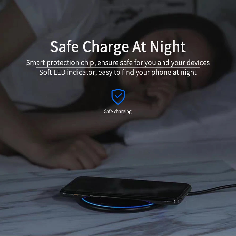 15W Qi Wireless Charger Fast Wireless Phone Charging Induction Pad for Iphone 12 11 Pro Max X Xiaomi Mi 10 Samsung S20