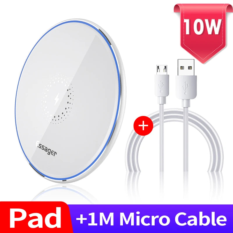 15W Qi Wireless Charger Fast Wireless Phone Charging Induction Pad for Iphone 12 11 Pro Max X Xiaomi Mi 10 Samsung S20