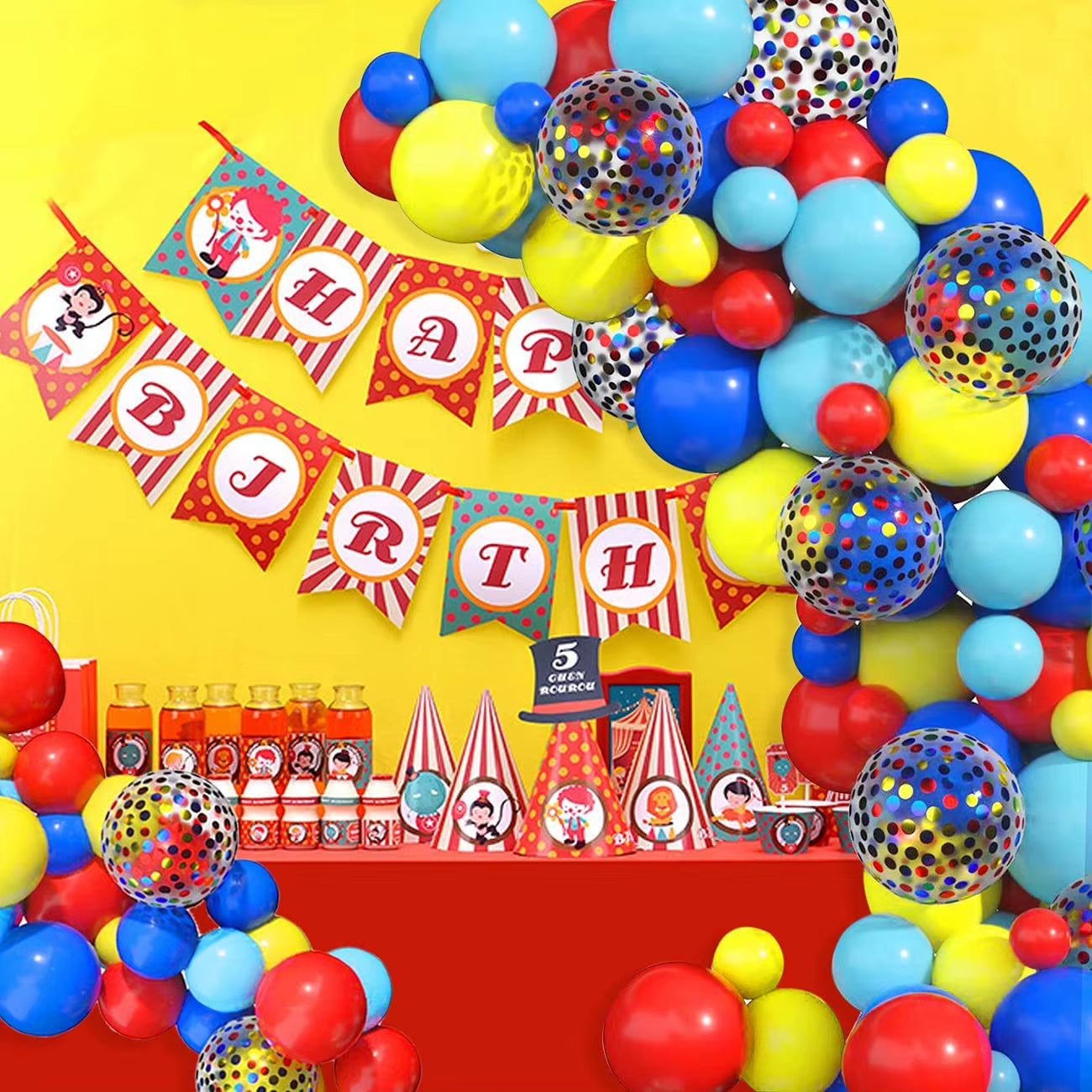 1Set Cartoon Clown Plim Foil Balloons Set Children 45X70Cm Plim Plip Party Clown Decorations Kids Toys Baby Shower Air Globos
