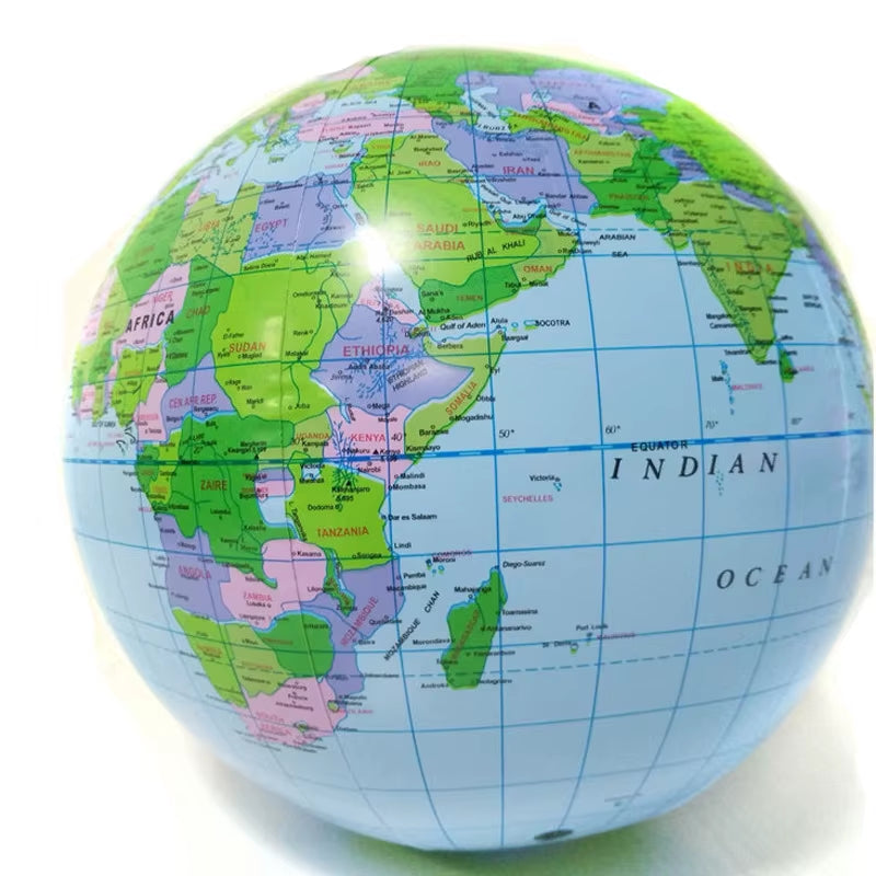30Cm Inflatable Globe Children'S Toys Home Decorations Geography Teaching Props Pvc Earth Balloon Water Pool Kids Toys Ball