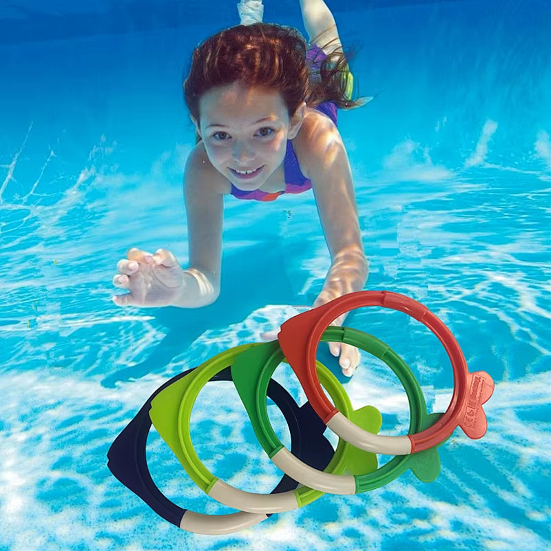 Diving Toys Breath Closure Training Water Underwater Toy Set Children'S Swimming Pool Treasure Hunt Water Ring Diamond Kids Toys