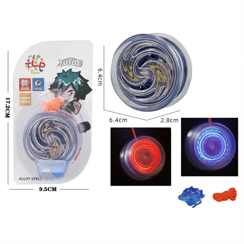 Professional Magic Yoyo Aluminum Metal Boy Toys High Speed Bearings Special Props Luminous Yoyo Adult Interesting Toy Gift 1Pc