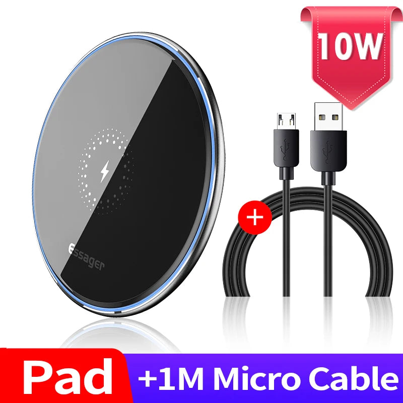 15W Qi Wireless Charger Fast Wireless Phone Charging Induction Pad for Iphone 12 11 Pro Max X Xiaomi Mi 10 Samsung S20
