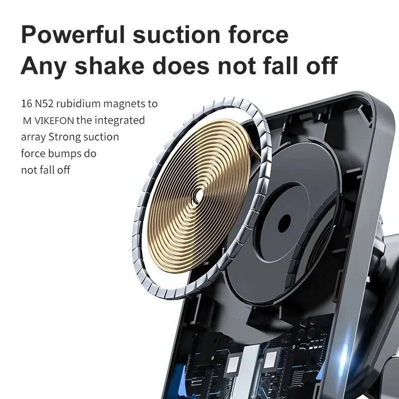 Magnetic Wireless Charger Car Air Vent Stand Phone Holder 15W Magnet Car Fast Charging Station for Iphone 12 13 14 Pro Max Mini